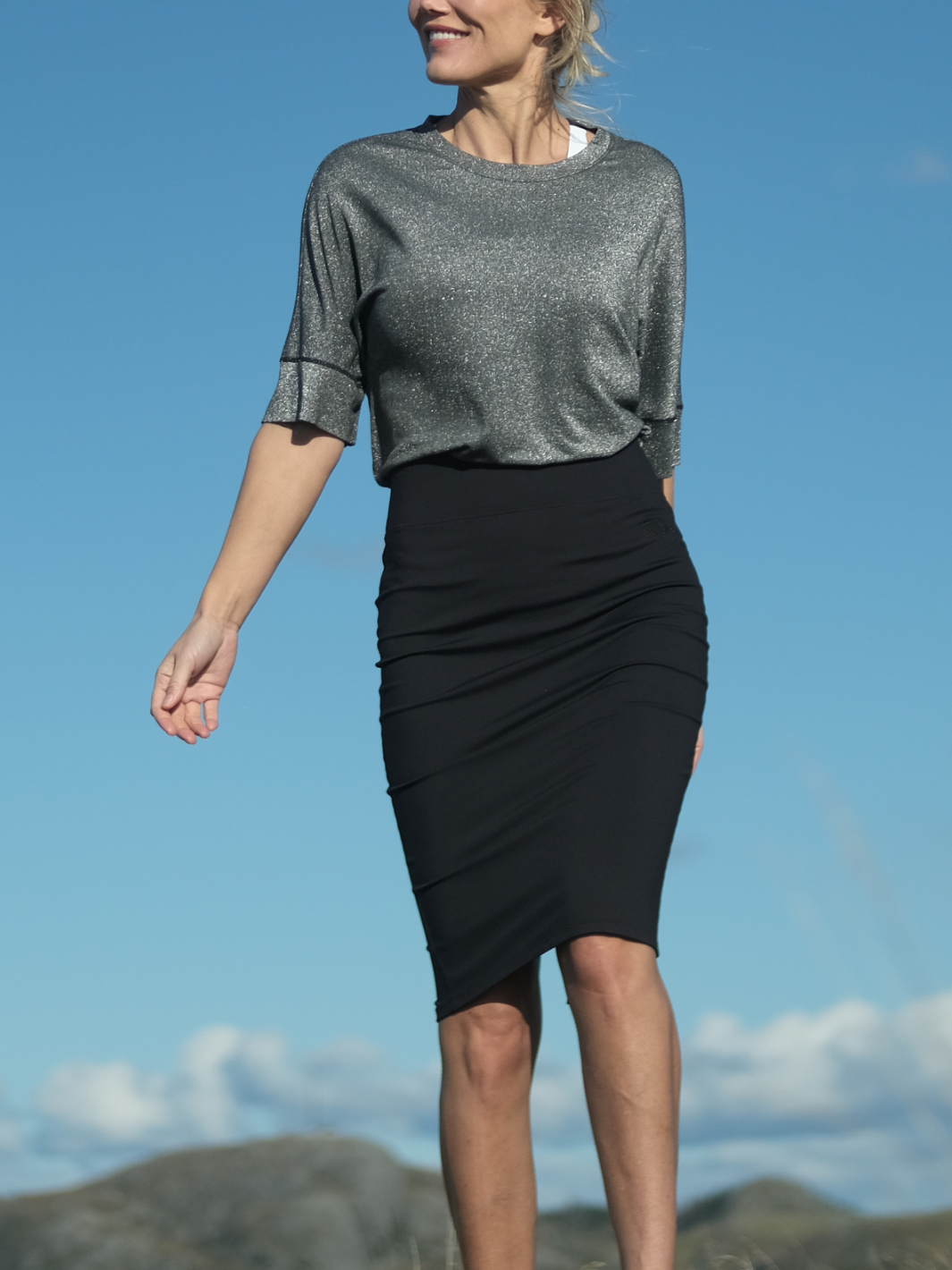 All Day MIDI skirt black