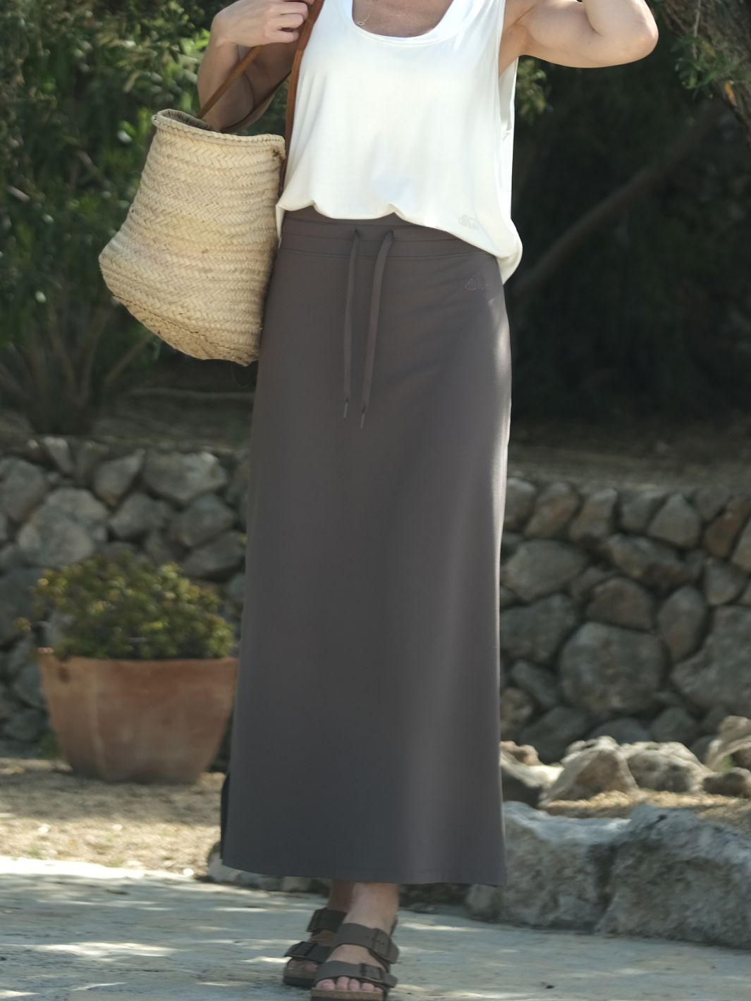 Easy MAXI skirt Coffee