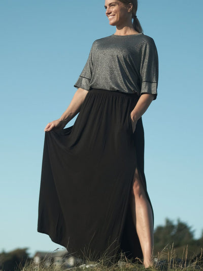 Flowy MAXI skirt Black