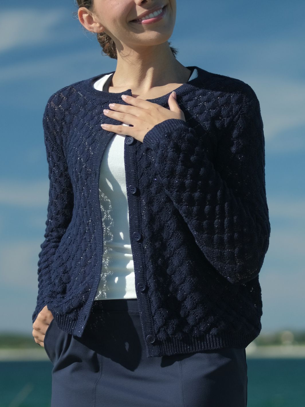 Glow Cardigan Marine
