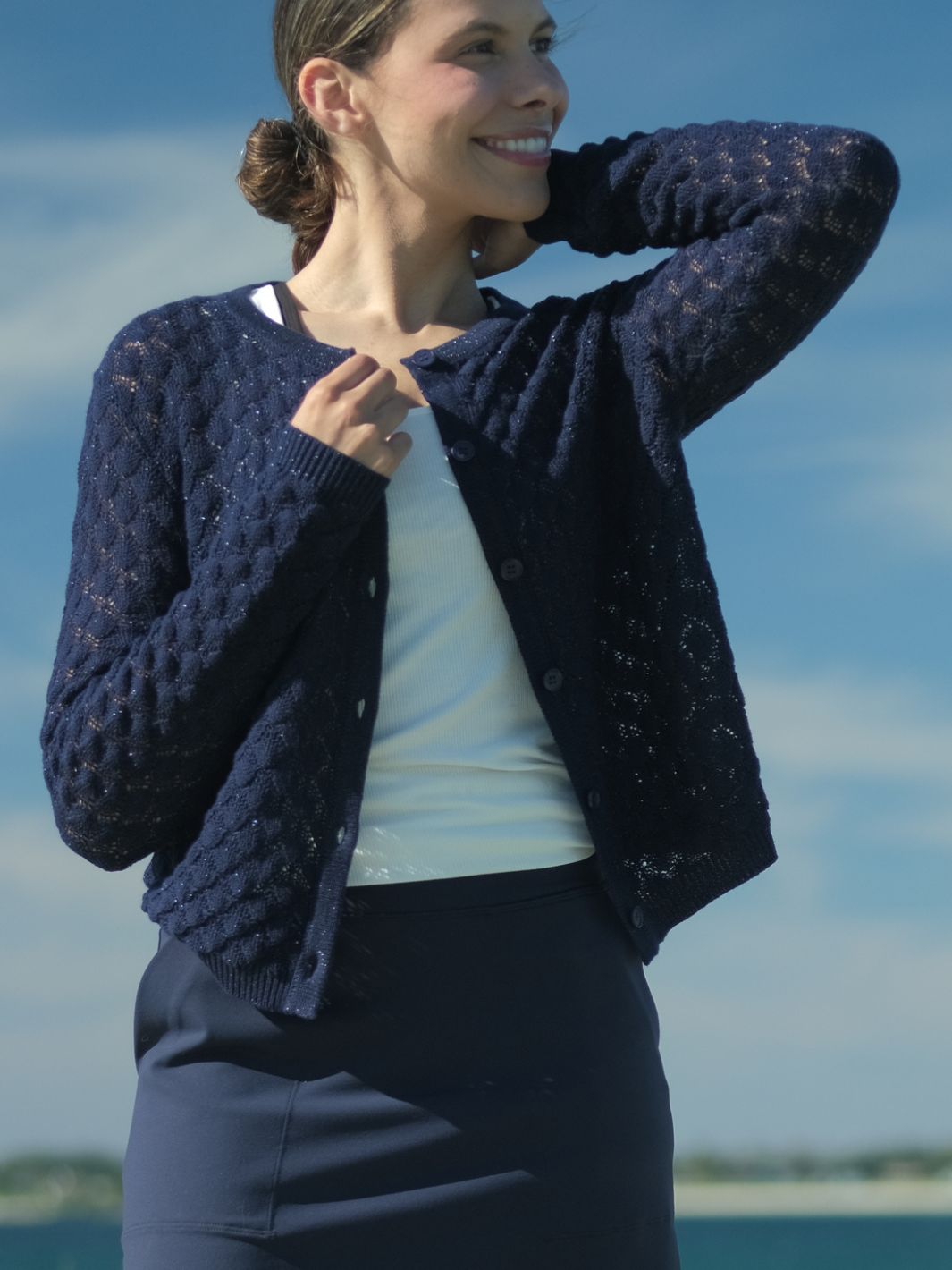 Glow Cardigan Marine