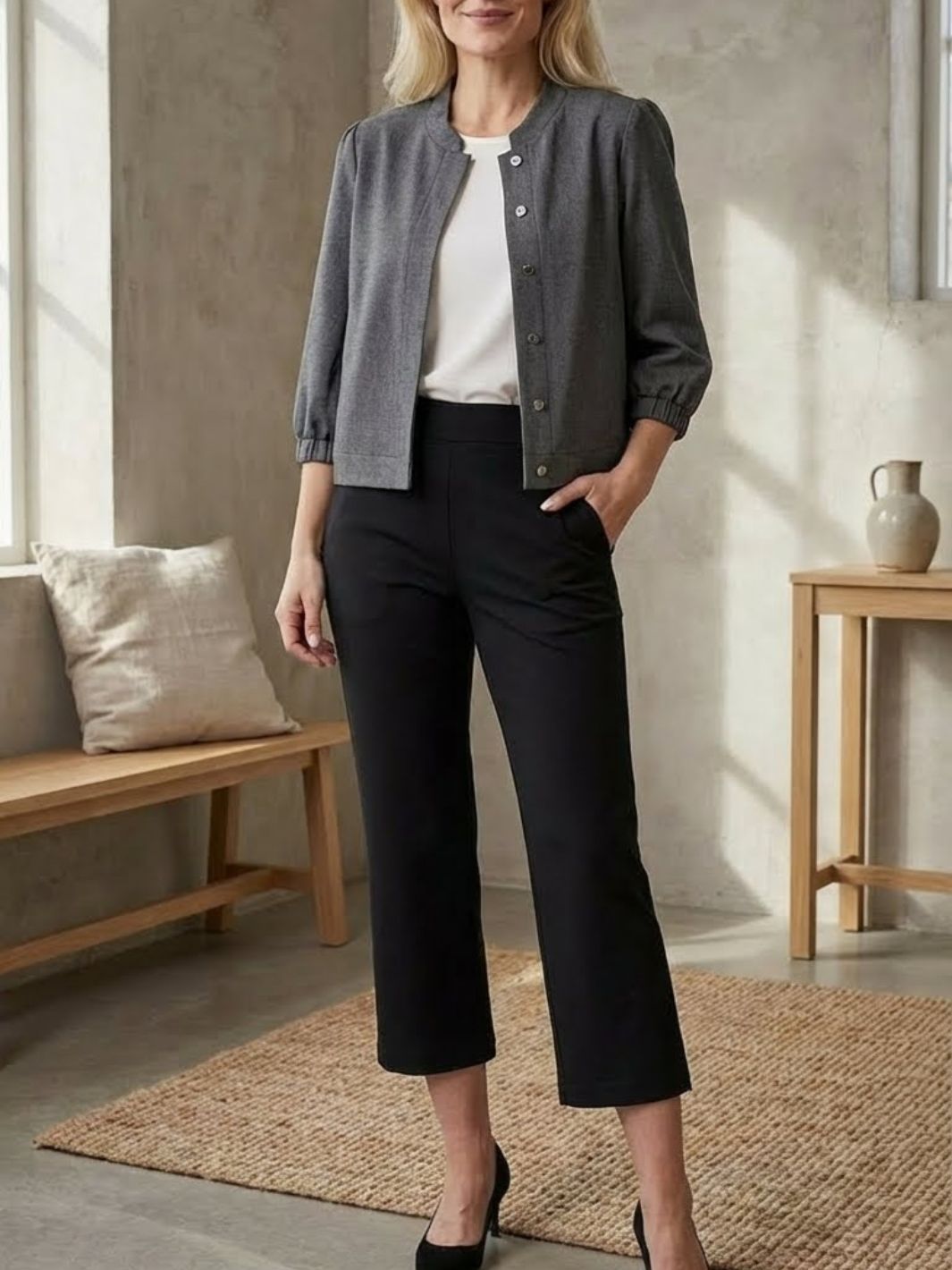 Classic 7/8 pant Black