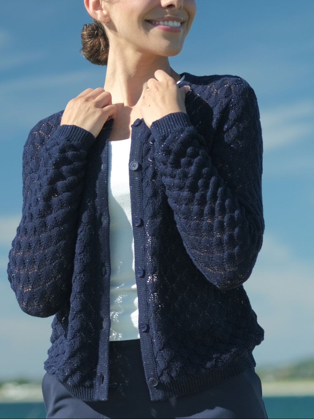 Glow Cardigan Marine